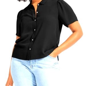 Everlane silk puff sleeve T-shirt